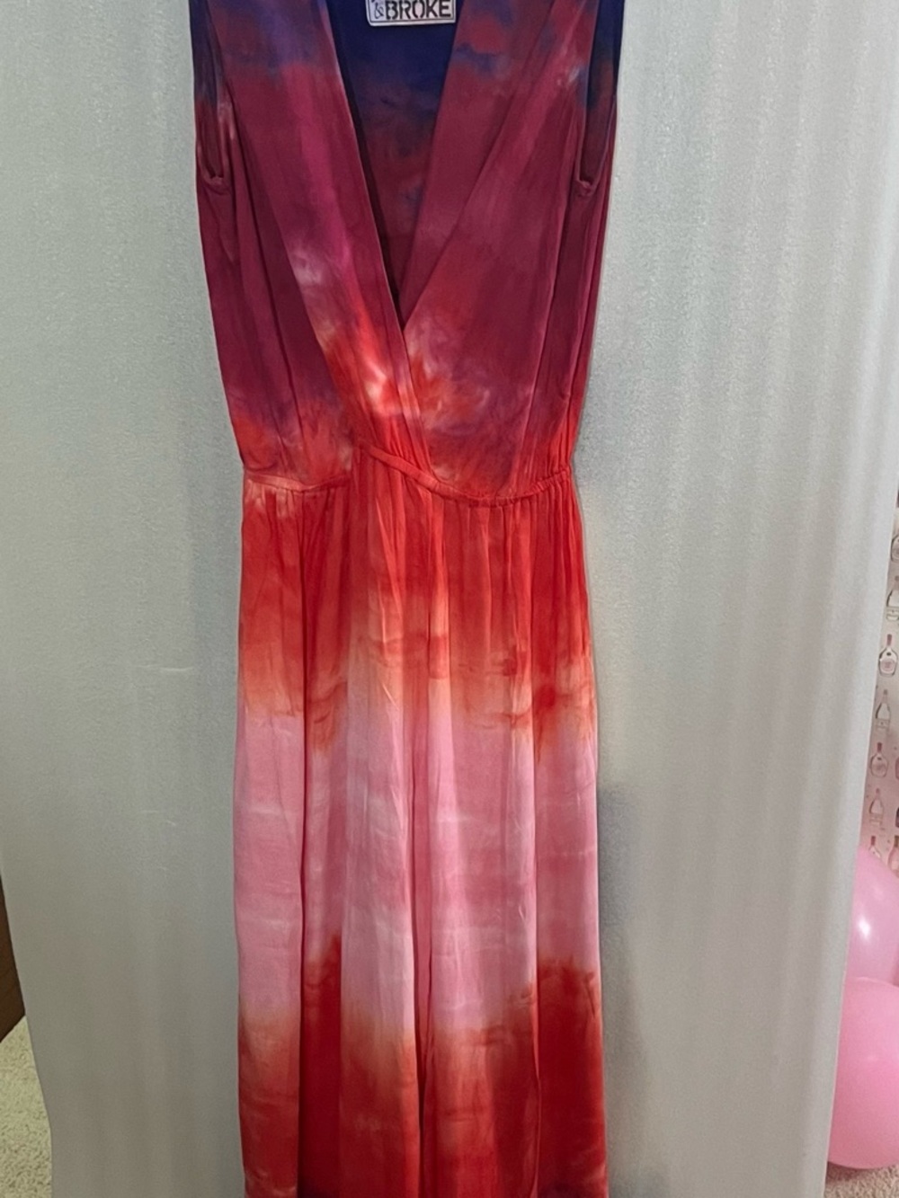 Young Fabulous & Broke Ombre Purple Red Pink Maxi Dress
